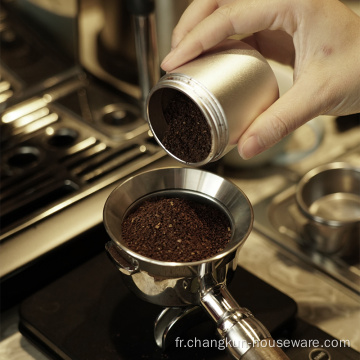 Entonnoir à café anneau porte-filtre en acier inoxydable outil Barista